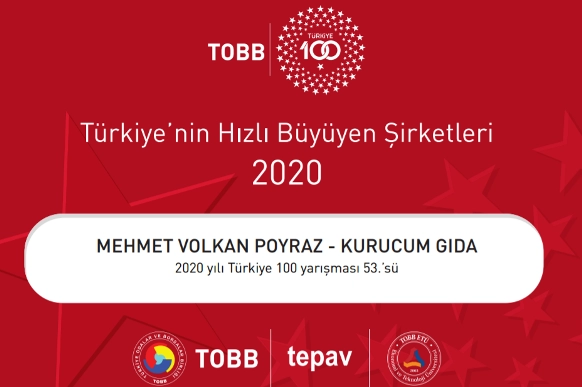 TOBB Türkei 100 Zertifikat – Kurucum Food