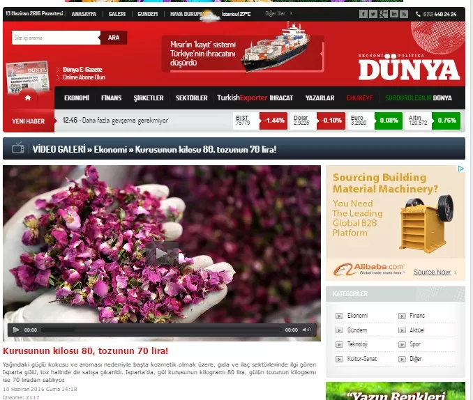 Nachrichten der Dünya Zeitung – Kurucum Food