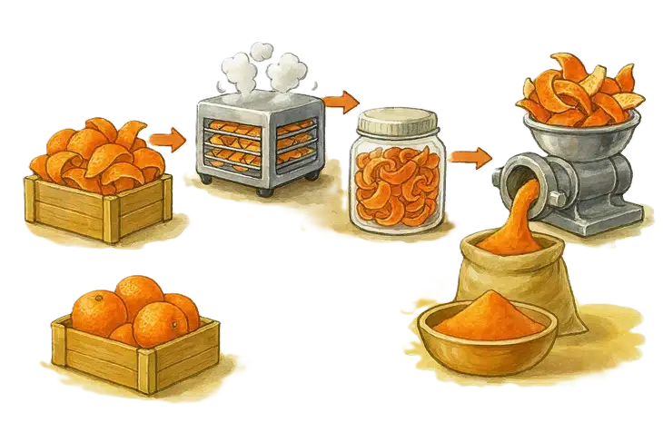 Orangenschalenpulver – was es ist und wie es hergestellt wird