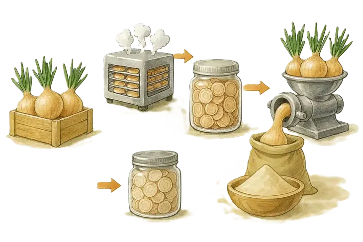 Zwiebelpulver – was es ist und wie es hergestellt wird