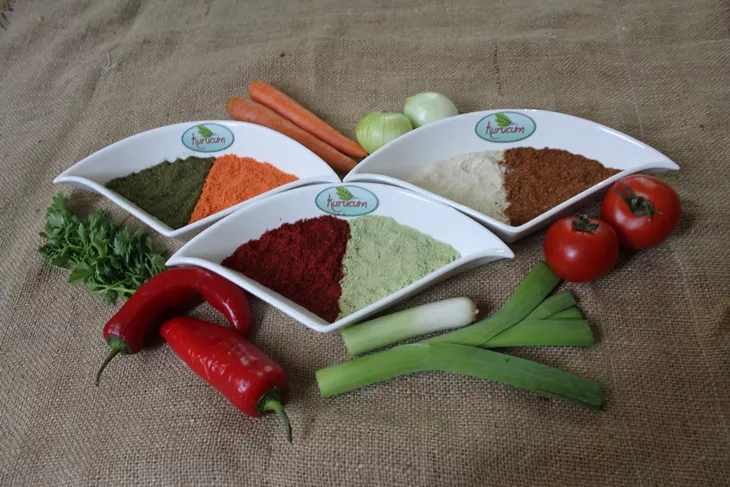 Mélange de légumes séchés en poudre pour la production alimentaire industrielle et les commandes en marque de distributeur