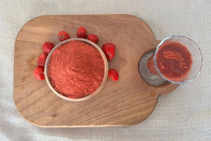 Poudre de fraise lyophilisée fournie en vrac aux fabricants et distributeurs de produits alimentaires