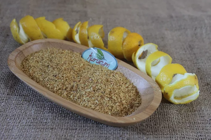 Where is dried lemon powder used?