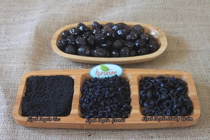 Where is dried olive used?