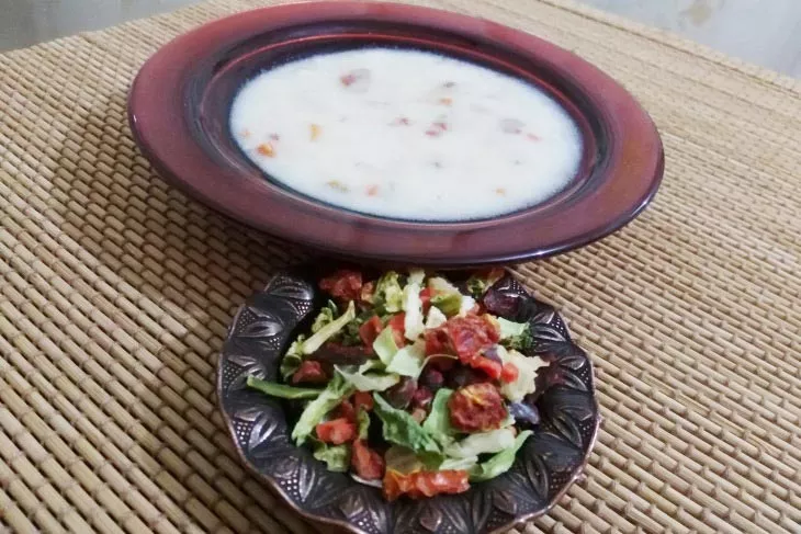 kurutulmuş sebze karışımlı omlet
