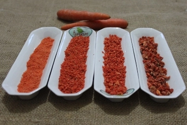건조 당근, 건조된 당근