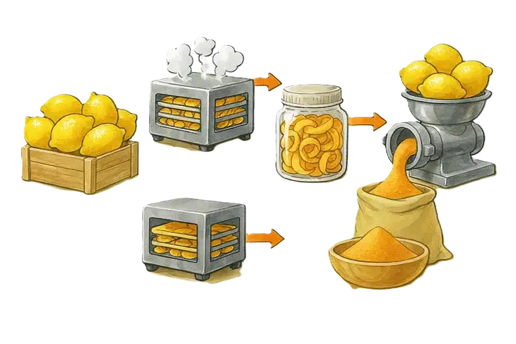 Limon kabuğu tozu nedir ve nasıl yapılır sorusuna cevap veren bir görsel