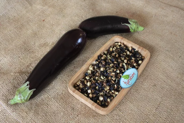 Gedroogde aubergine in bulkverpakking voor groothandelskopers