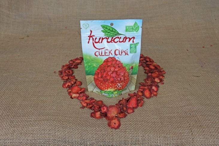 Nerede satılır: Çilek cipsi Kurucum Gıda'da bulunur.