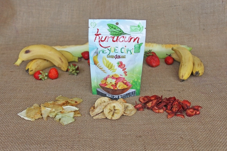 Chipsuri din fructe mixte – Căpșuni, banane și pepene – fotografia 2