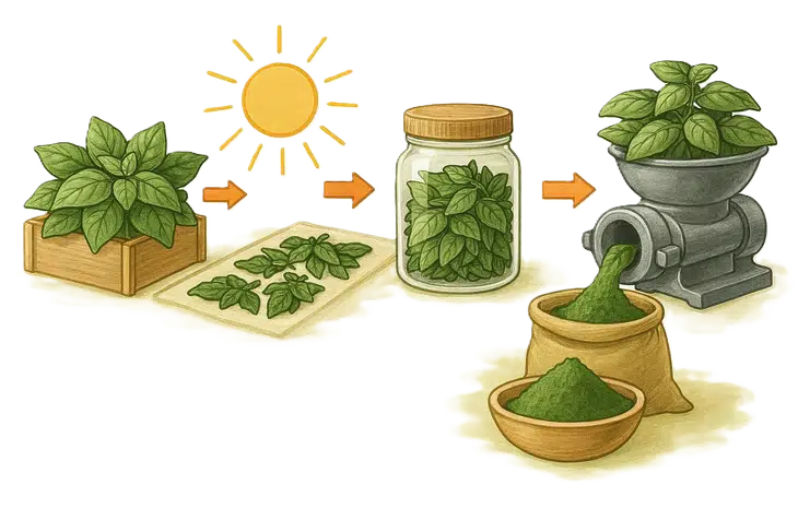 Pudbră de busuioc – ce este și cum se obține