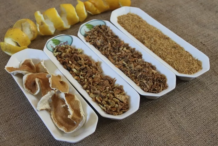 Dried Lemon Peel supplied in bulk to food manufacturers and distributors