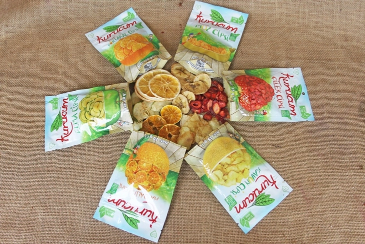 Set voćnog čipsa spreman za izvoz iz Kurucum Food, Isparta