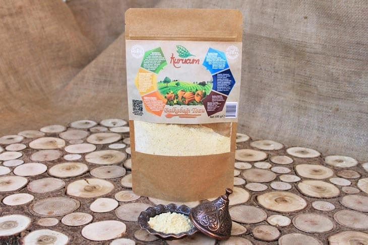 Pumpakärnspulver i exportklara paket från Kurucum Food, Isparta